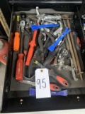 Contents of drawers - pry bars, pipe wrenches