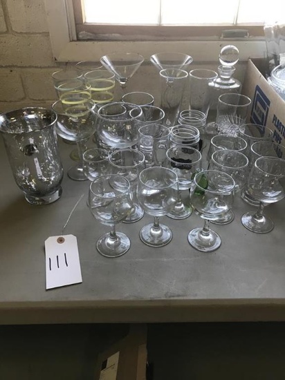 large lot of glassware