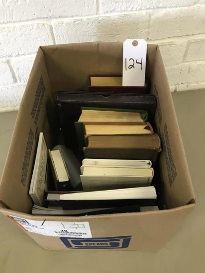 box of bibles and books
