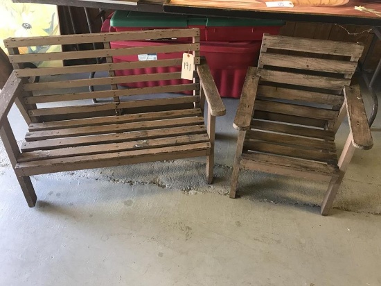 small bench and chair