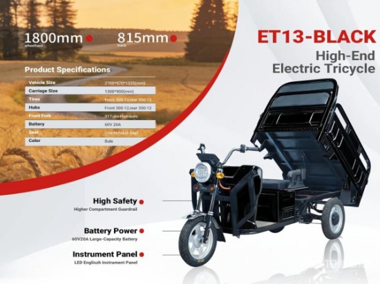 2026 ET13 Electric Tricycle