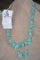 Native Made Fetish Necklace+earings-turquoise (one$)