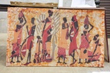 African Village Tapestry Obtained In Harare Zimbzbwe