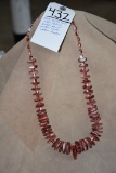 Santo Domingo Necklace, Red Spiney Oyster Shell