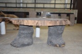 Elephant Foot Table W/oak Wood Top (us Res Only)