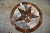 3ft Round Cowhide