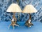2 ANTLER LAMPS W/ SHADES (2X$)