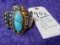 BRACELET NATIVE AMERICAN MADE (NAVAJO), KINGMAN TURQUOISE BY KEVIN BILLAH