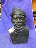 AFRICAN SOAP STONE STATUE TRIBESMAN (HEAVY)