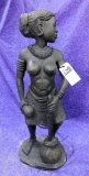AFRICAN SOAP STONE STATUE, AFRICAN WOMAN (HEAVY)