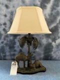 BRONZE CAMEL LAMP