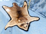 RACOON RUG W/ HEAD MT