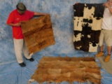 3 RABBIT HIDE THROWS (SOME DRY ROT) (3X$)