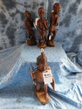 4 IRONWOOD TRIBESMAN CARVINGS (4X$)