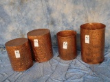 4 COPPER KETTLES