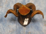 VICTORIAN MOUNTED RAM HORNS