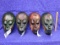 4 WOODEN MASKS (4x$)