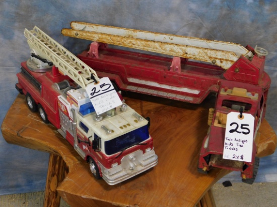 2 ANTIQUE KID'S FIRETRUCKS (2x$)