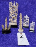 5 IVORY ORIENTAL CARVINGS (TX RESONLY) (5x$)