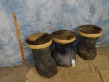 3 ELEPANT FOOT STOOLS (3x$) (US RES ONLY)