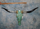 TURQUOISE LONGHORN SKULL