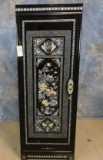 LG ASIAN STYLE EBONY WOOD W/MOTHER OF PEARL INLAY CABINET