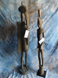 2 5' WOODEN STATUES (2x$)