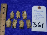 7 NETSUKE IVORY CARVINGS (TXRESONLY) (7x$)