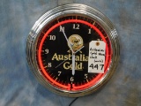 AUSTRALIAN GOLD NEON CLOCK