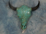 TURQUOISE INLAY BUFFALO SKULL