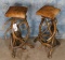 2 COWHIDE ANTLER BARSTOOLS (2x$)