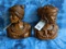 PAIR OF WOODEN AFRICAN BUST (2x$)