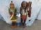 1 WOODEN INDIAN & 1 WOODEN COWBOY (2x$)