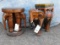 2 CARVED WOODEN ELEPHANT TABLES (2x$)