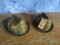 2 BRONZE FIRE HELMETS (2x$)