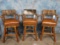 3 COWHIDE BACK BARSTOOLS (3x$)