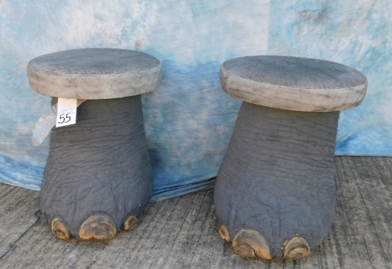 2 ELEPHANT FOOT STOOLS (2x$) (US RESIDENTS ONLY)