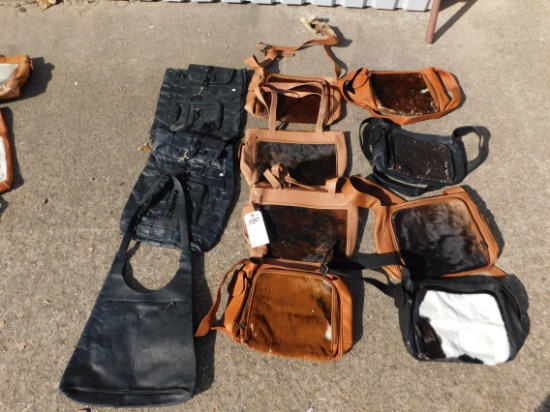 10 COWHIDE/LEATHER PURSES/BAGS (10x$)