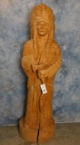 6' WOODEN CARVED INDIAN