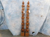 2 -6' WOODEN ELEPHANT TOTEMS (2x$)