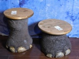 2 ELEPHANT FOOT STOOLS (2x$) (US RESIDENTS ONLY)