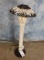CARVED GIRAFFE LEG BONE LAMP W/PORCUPPINE QUILL SHADE
