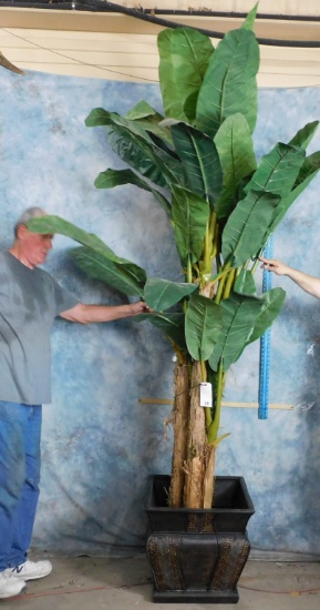Artificial 9' Palm Tree W/exquisite Planter