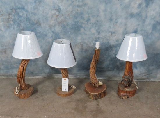 4 Log Lamps (4x$)