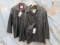 2 BLK XL MENS LEATHER COATS (2X$)