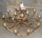 CIRCULAR METAL & ANTLER CHANDELIER
