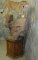LIFESIZE MTN LION ON HUGE ROCK PEDESTAL TAXIDERMY