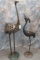 2 ALUMINUM OSTRICHES (2x$)