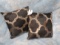 2 COWHIDE PILLOWS (2x$)  TAXIDERMY