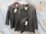 2 BLK XL MENS LEATHER COATS (2X$)